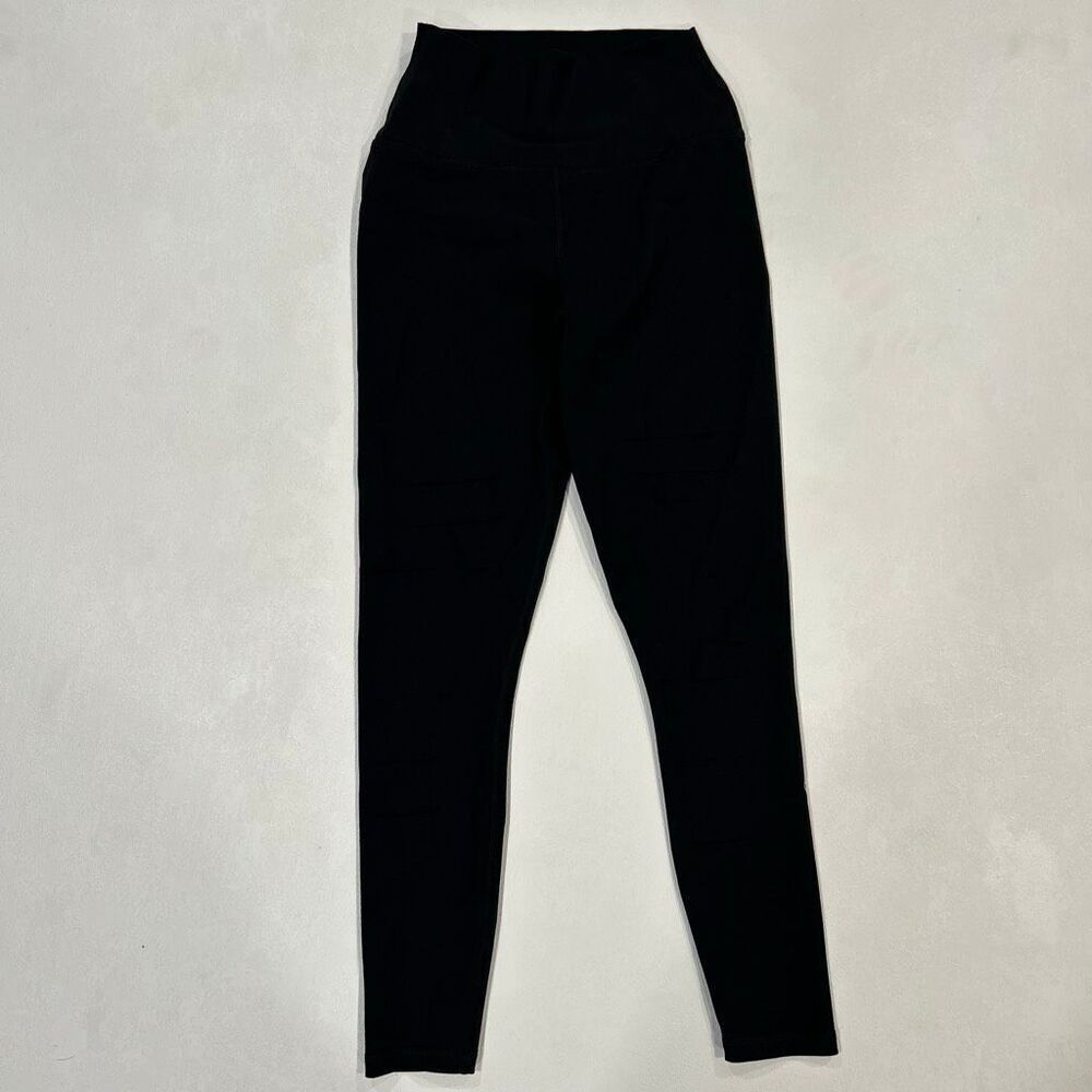 Alo Yoga High Waist Slash Leggings XS Black Cutout Detail